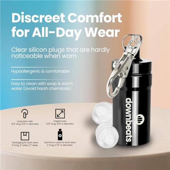 High Fidelity Ear Plugs for Hearing Protection - Discreet, Clear Ear Plugs - Picture 5 of 7